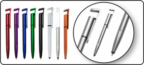 Caneta Plástica Touch c/Porta-Celular